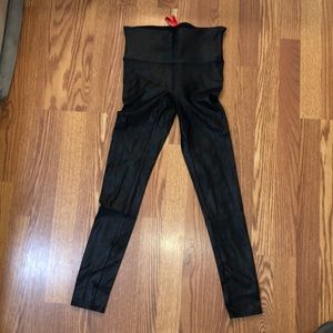 Black faux leather Spanx size medium
